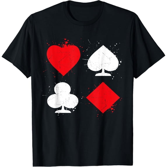 black Shirt Poker Gambler Gambling Casino Gambler Card Game Player T-Shirt