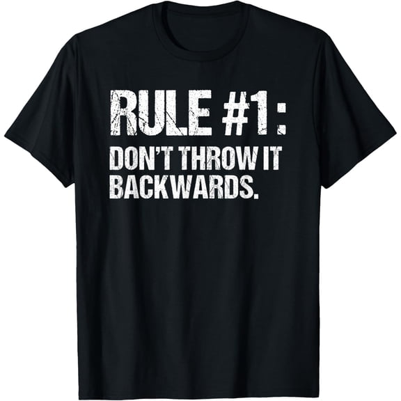 black Shirt Shot Put Thrower Funny Rule Throwing Competition Athlete T-Shirt