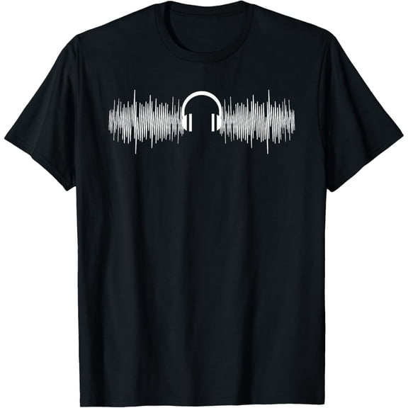 black Shirt Sound Engineer Audio Wave Audio Engineer Music Lover Gift T-Shirt