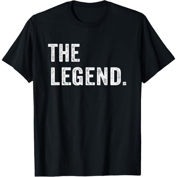black Shirt The Legend Matching Father Son Men Women Distressed T-Shirt