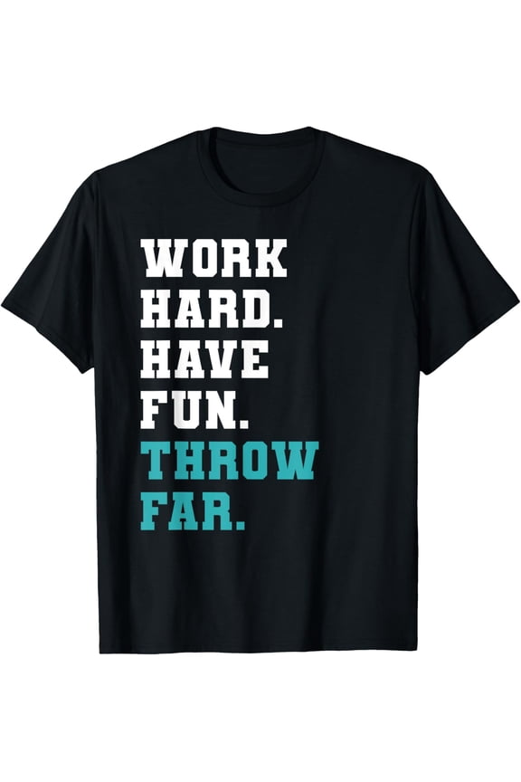 black Shirt Track Coaches Discus Javelin Shot Put Hammer Throw Far T-Shirt