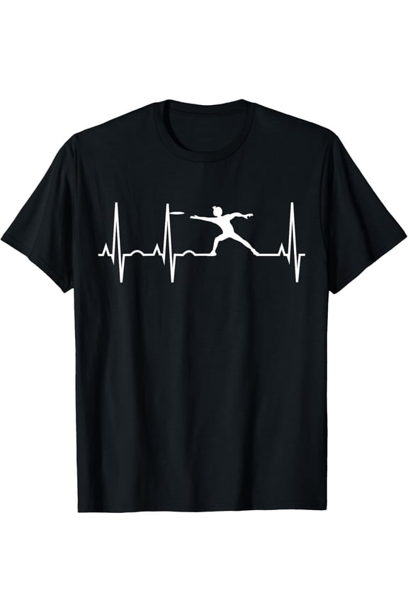black Shirt Ultimate Frisbee Shirt - Best Ultimate Frisbee Heartbeat Tee T-Shirt