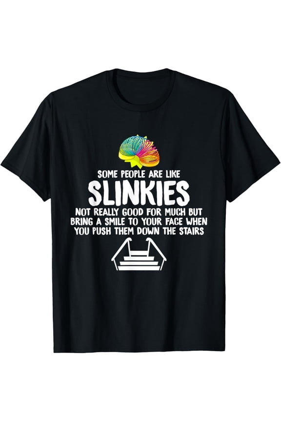 black Shirt Unisex-Adults Black Slinkies T-Shirt
