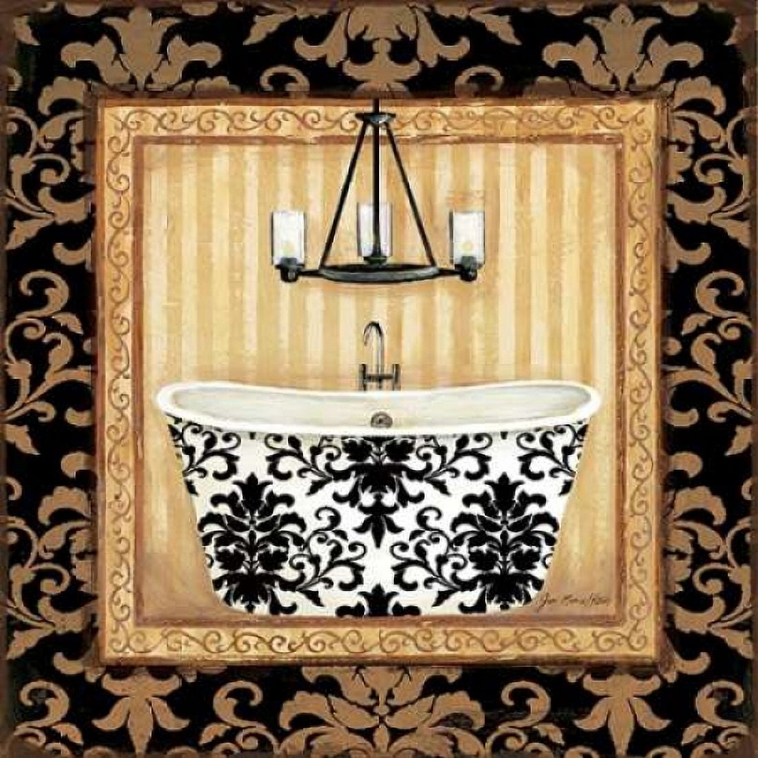 black Veranda Bath I Canvas Art - Jo Moulton (24 x 24)