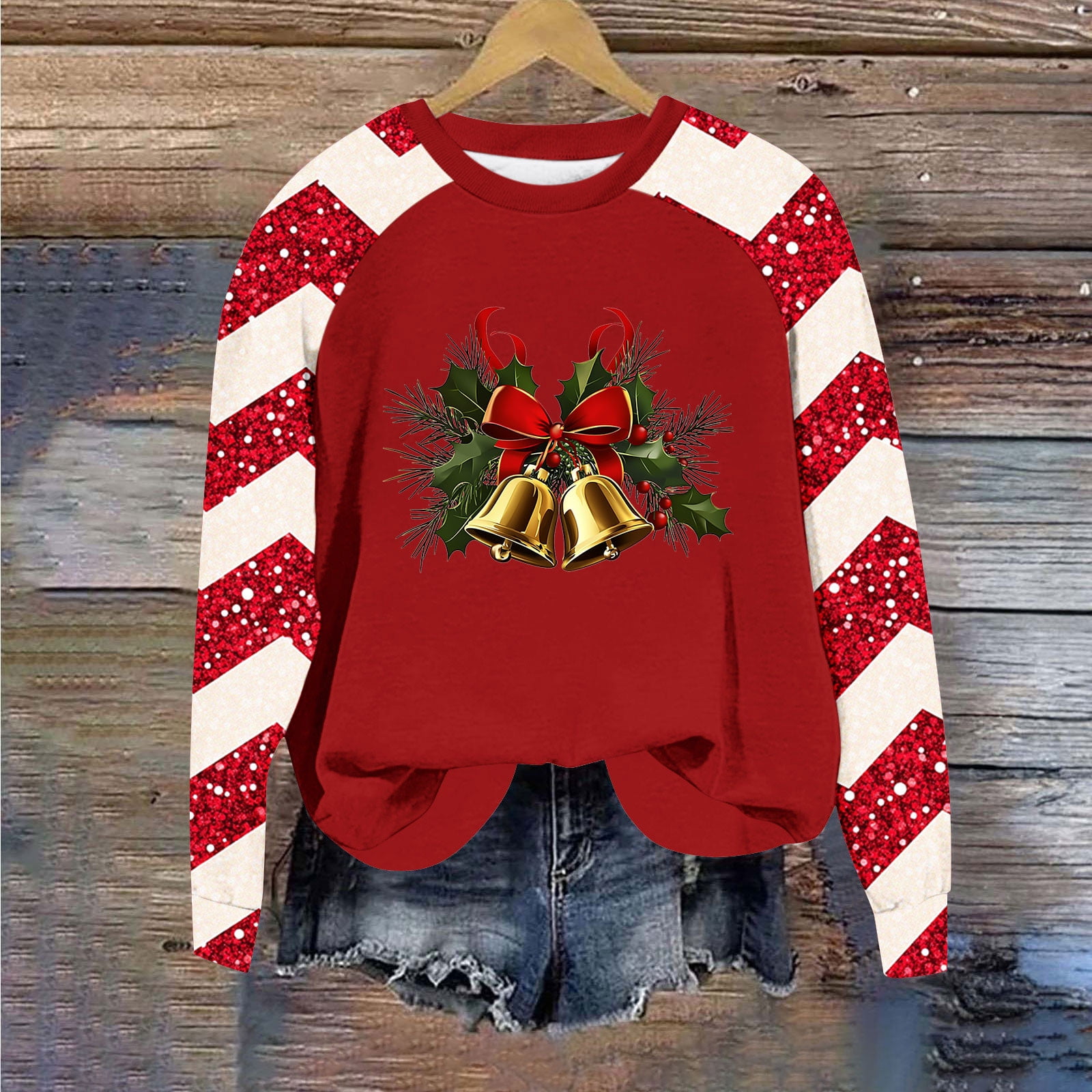 black and friday deals 2024 Aueoeo Womens Merry Christmas Sweatshirt