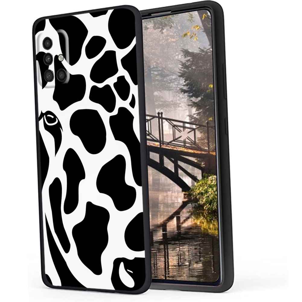 blackandwhitecowprint phone case for Samsung Galaxy A51 4G for