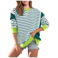 thumbnail image 1 of black and white striped shirt women, 1 of 4