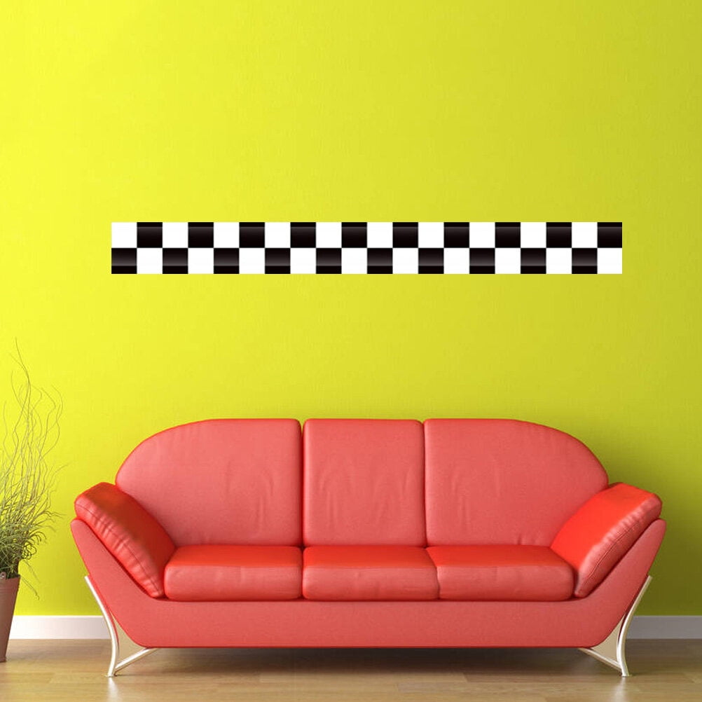 black and white tile decals 10PC PVC Stickers Black And White Lattice