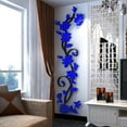 thumbnail image 1 of (black branches + light blue on the right)Rose vine 3D acrylic crystal wall sticker with a solid three-dimensional effect, 1 of 4
