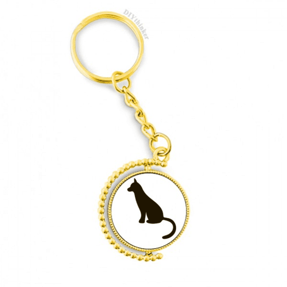 black cat cute animal portrayal metal connector key chain  accessory en keyholder