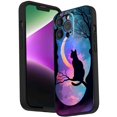 thumbnail image 1 of black-cat-moo-2 Phone Case, Designed for iPhone 15 Pro Max Case Soft Silicon for women girls boys wife gift,Shockproof Phone Cover, 1 of 1