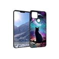 thumbnail image 1 of black-cat-moon-vector-illustra-1 Phone Case, Designed for Google Pixel 4A 5G Case Soft Silicon for women girls boys wife gift,Shockproof Phone Cover, 1 of 1