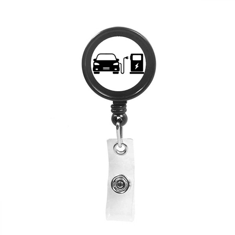 black cha energy vehicles protect environment Retractable Keychain Badge Holder ID Badge
