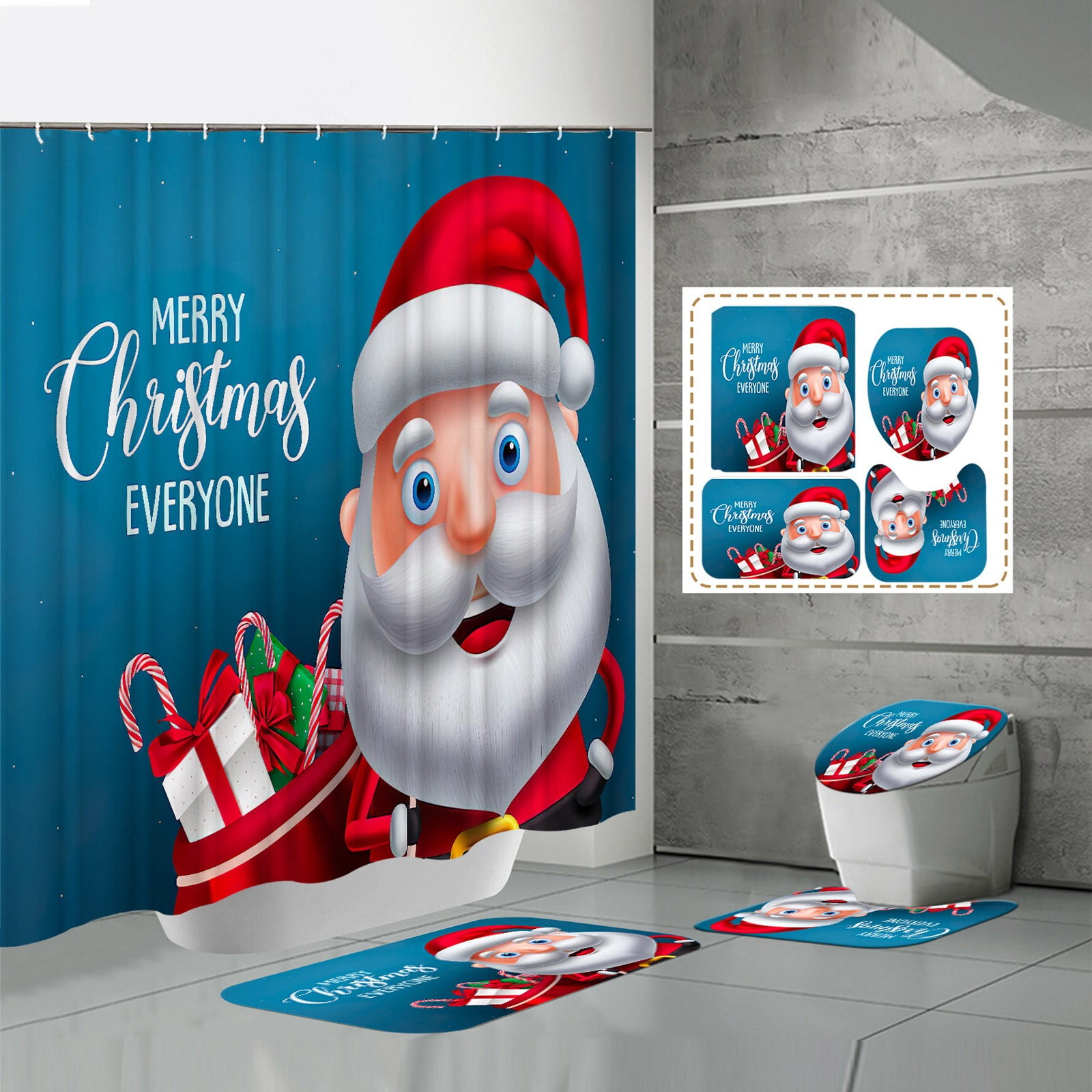 black christmas shower curtain shower curtain and rug set washable