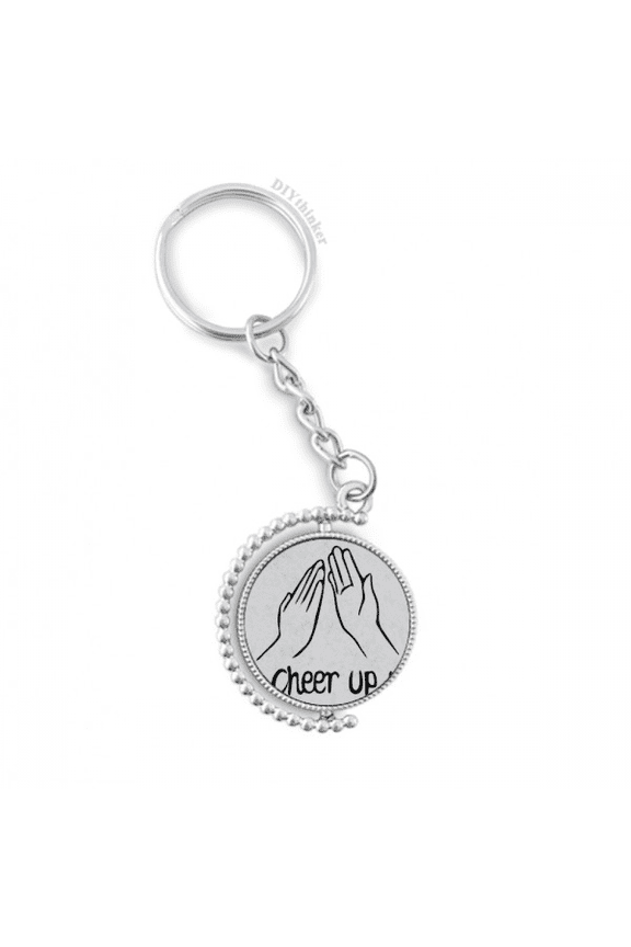 black clap personalized gesture rotatable keyholder disc accessories chain clip