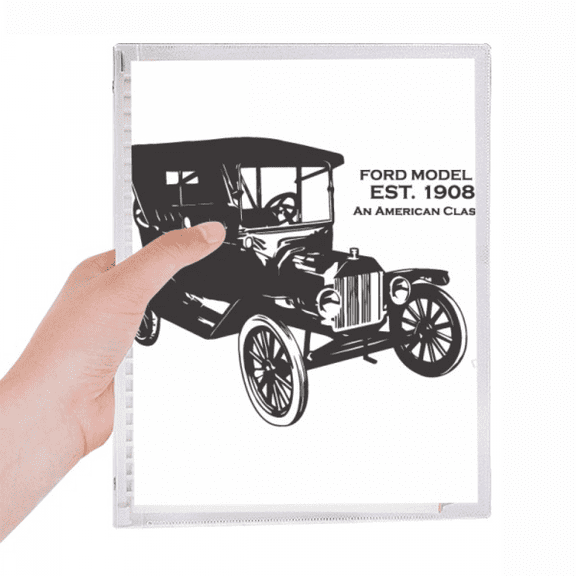 black classic cars mechanical pattern notebook loose diary refillable journal statiry