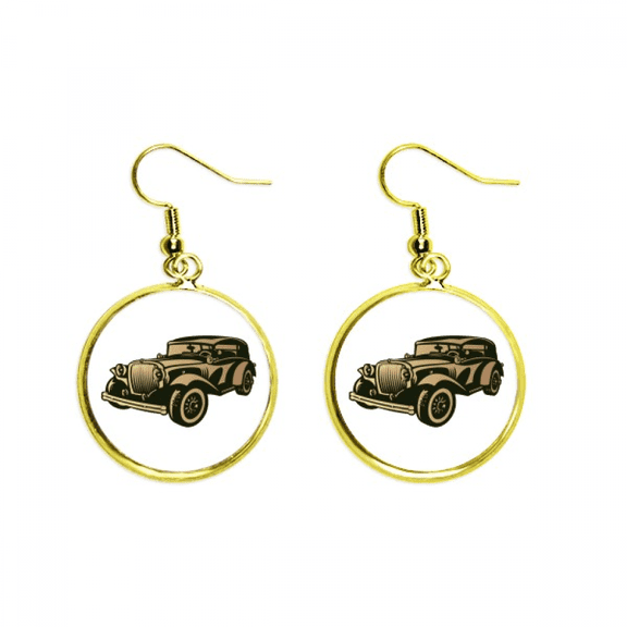 black classic cars outline pattern earring dangle en drop earring jewelry woman