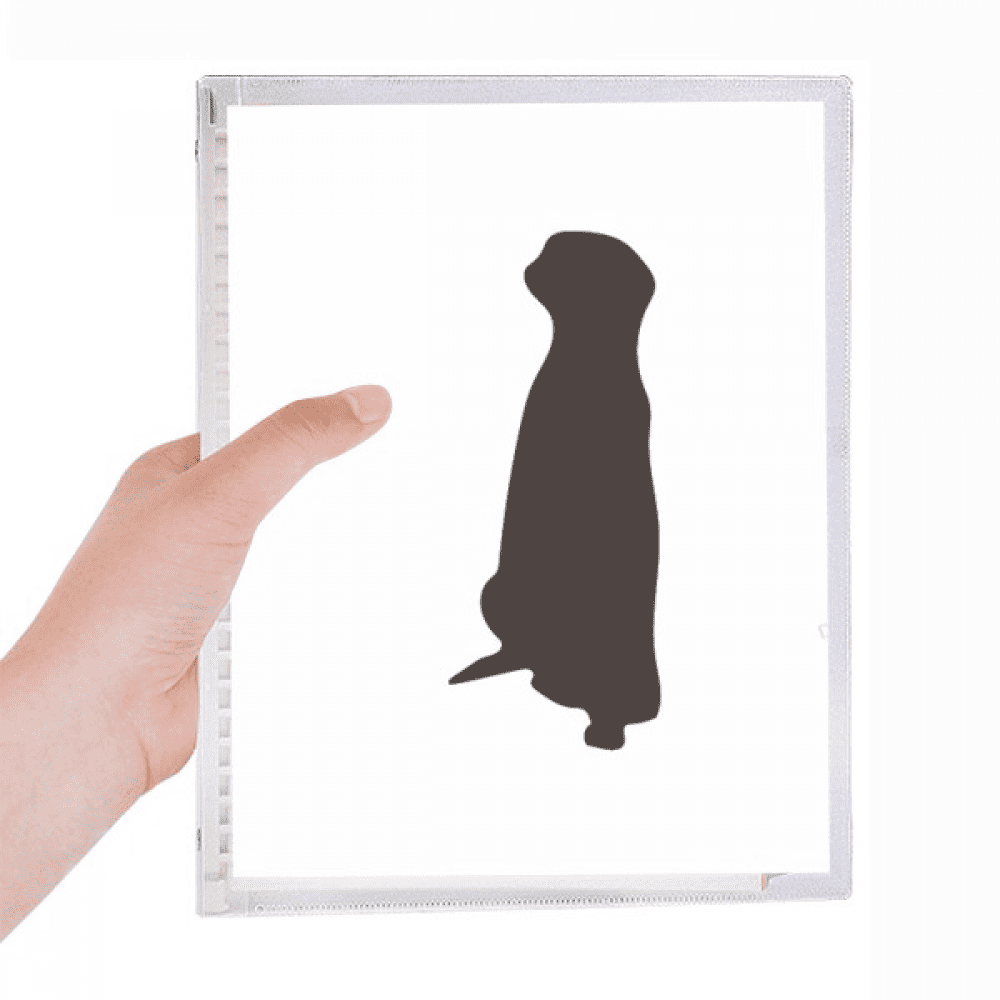 black copher cute animal portrayal notebook loose diary refillable journal statiry