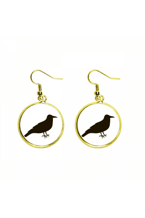 black crow cute animal portrayal earring dangle en drop earring jewelry woman