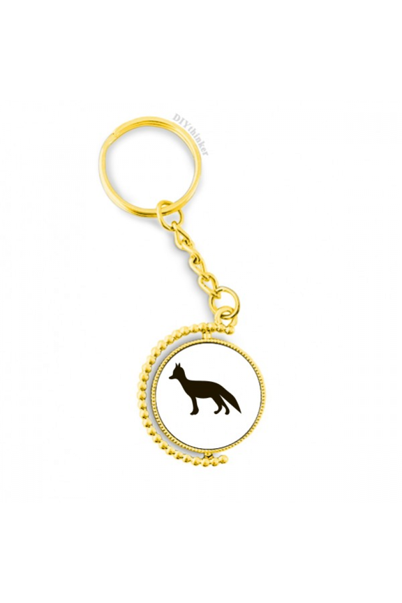 black fox cute animal portrayal metal connector key chain accessory en keyholder