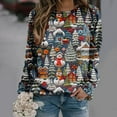 thumbnail image 1 of Friday deals Aueoeo Plus Size Christmas Sweatshirt For Women Crewneck Fall Pullover Lightweight Print Sweatshirts Gray L, 1 of 7