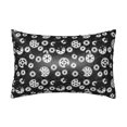 black gear Pattern white Silk Pillow Case for Hair And Skin Queen (No