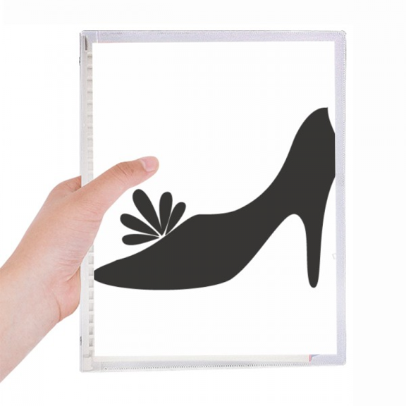 black high heels flower pattern outline notebook loose diary refillable journal statiry