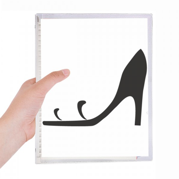 black high heels simple graphics outline notebook loose diary refillable journal statiry
