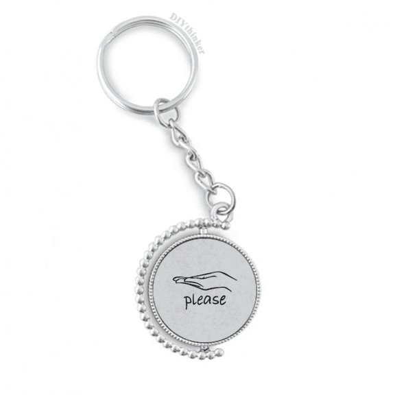 black hulity personalized gesture rotatable keyholder disc accessories chain clip