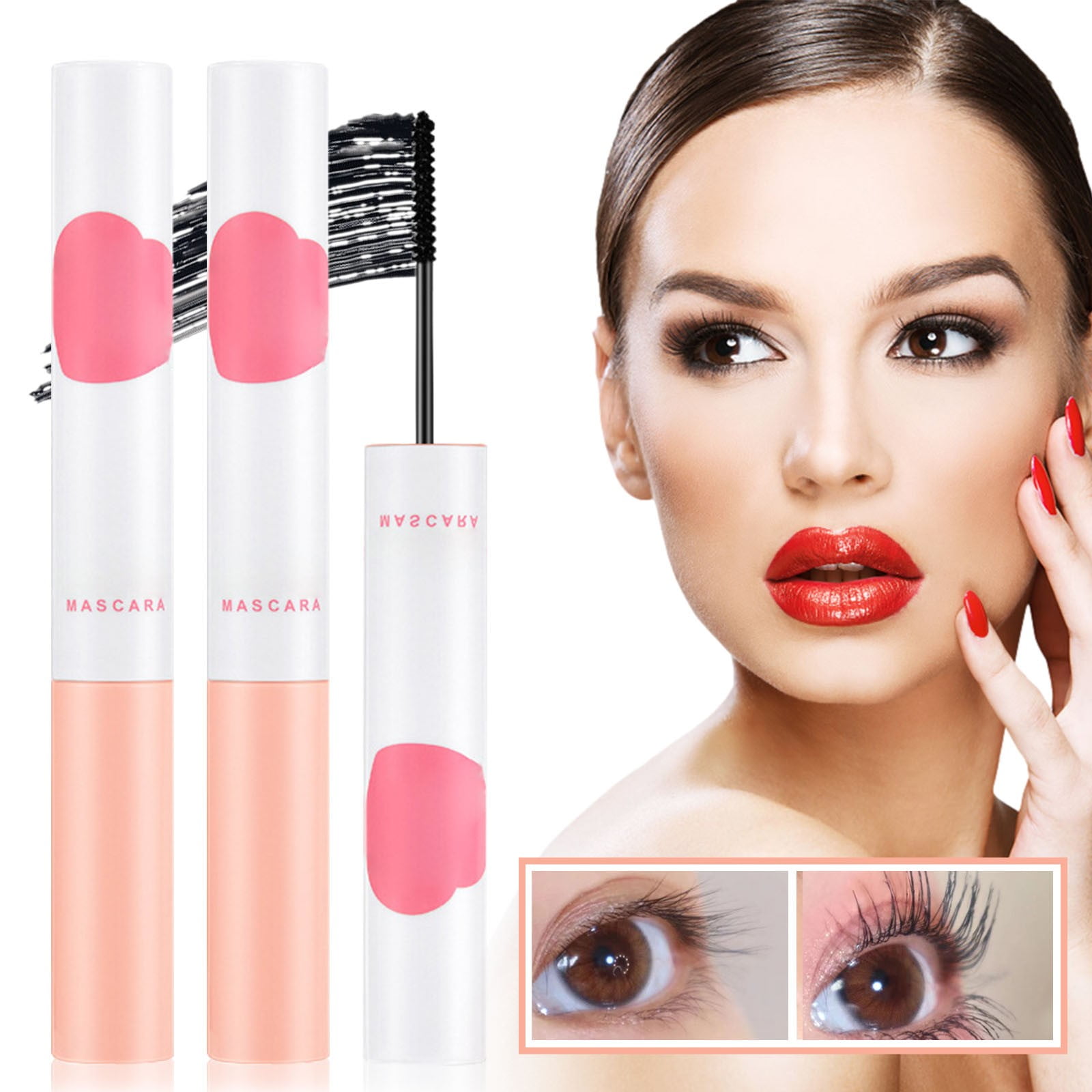 black mascara,Multiplying LongWearing,mascara black brown Mascara Female Waterproof Slender