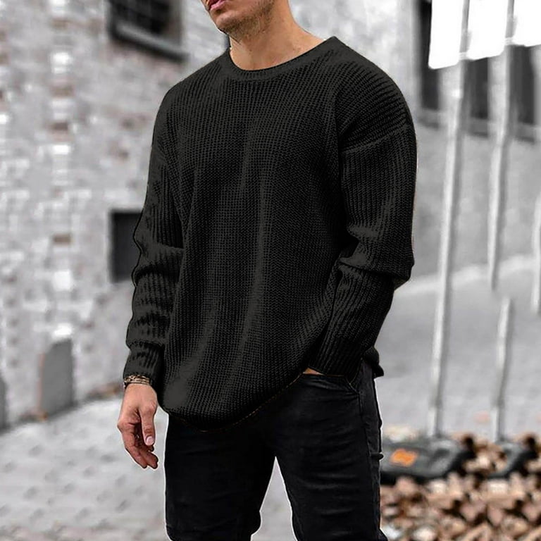 Mens long sleeve deals sweater shirts