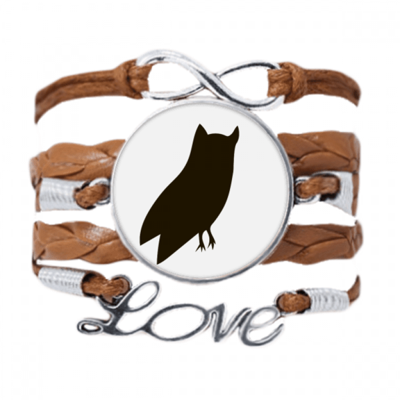black owl animal portrayal bracelet love chain ornament wristband