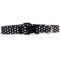thumbnail image 1 of black polka dot dog collar - size teacup 4 to 9 long - made in the usa, 1 of 5