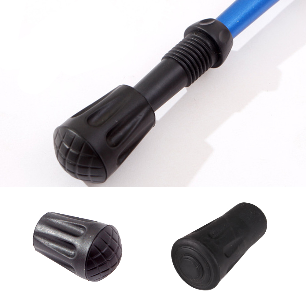 black rubber diamond trekking pole tip protectors hiking pole