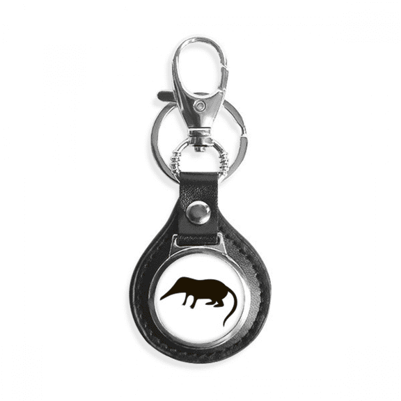 black shrew animal portrayal key link chain keyholder finder hook metal