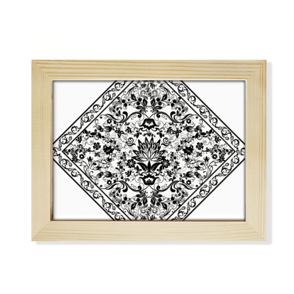 black square illustration pattern desktop photo frame picture art decoration painting 6x8 inch