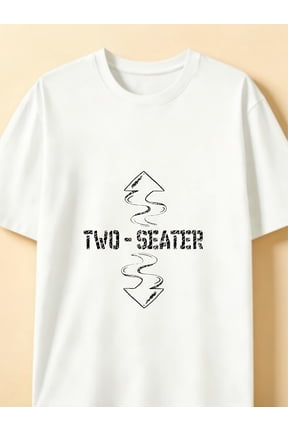 black t shirt two seater text and arrow design for casual wear large mens black casual round neck cool tee same style for men and women 2026 summer leeved printed tshi