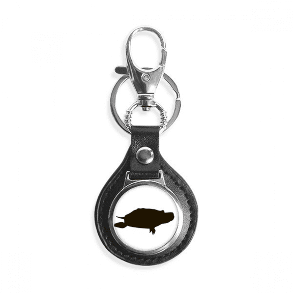black turtle animal portrayal key link chain keyholder finder hook metal