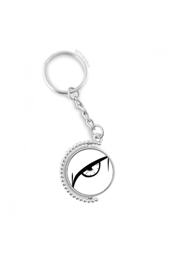 black vector eye decoration pattern rotatable keyholder disc accessories chain clip