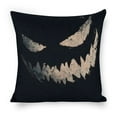 thumbnail image 1 of The black weird mask smiled Linen toss pillowcase decoration pillowcase gifting preferred 24x24 inch cushion cover sofa pillowcase sofa bedroom living room car, 1 of 5