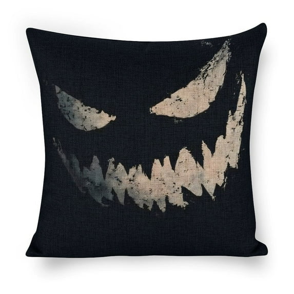 The black weird mask smiled Linen toss pillowcase decoration pillowcase gifting preferred 24x24 inch cushion cover sofa pillowcase sofa bedroom living room car