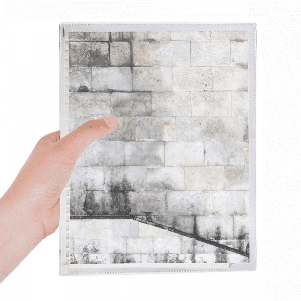 black white brick modern literature pattern notebook loose diary refillable journal statiry