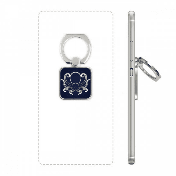 black white octopus marine life pattern square cell ph  stand holder bracket universal support