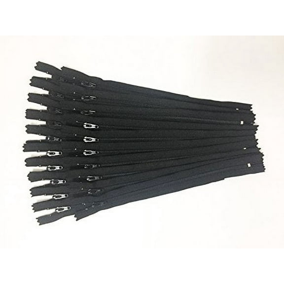 black zippers for skirts - ykk zippers- 10 inch zippers - pack of 20