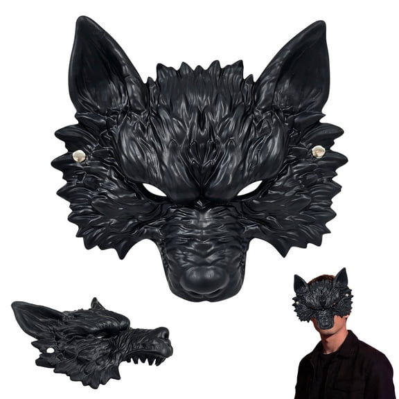bldnkj 10.2 in Style A Werewolf Head Soft Mask Halloween Costume Mask
