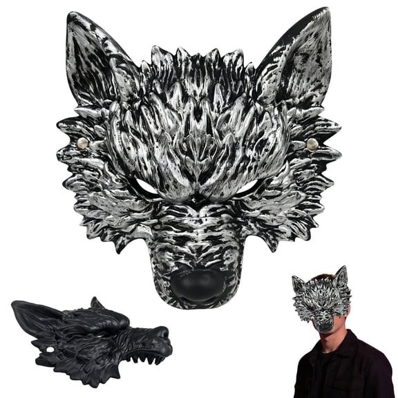bldnkj 10.2 in Style B Werewolf Head Soft Mask Halloween Costume Mask