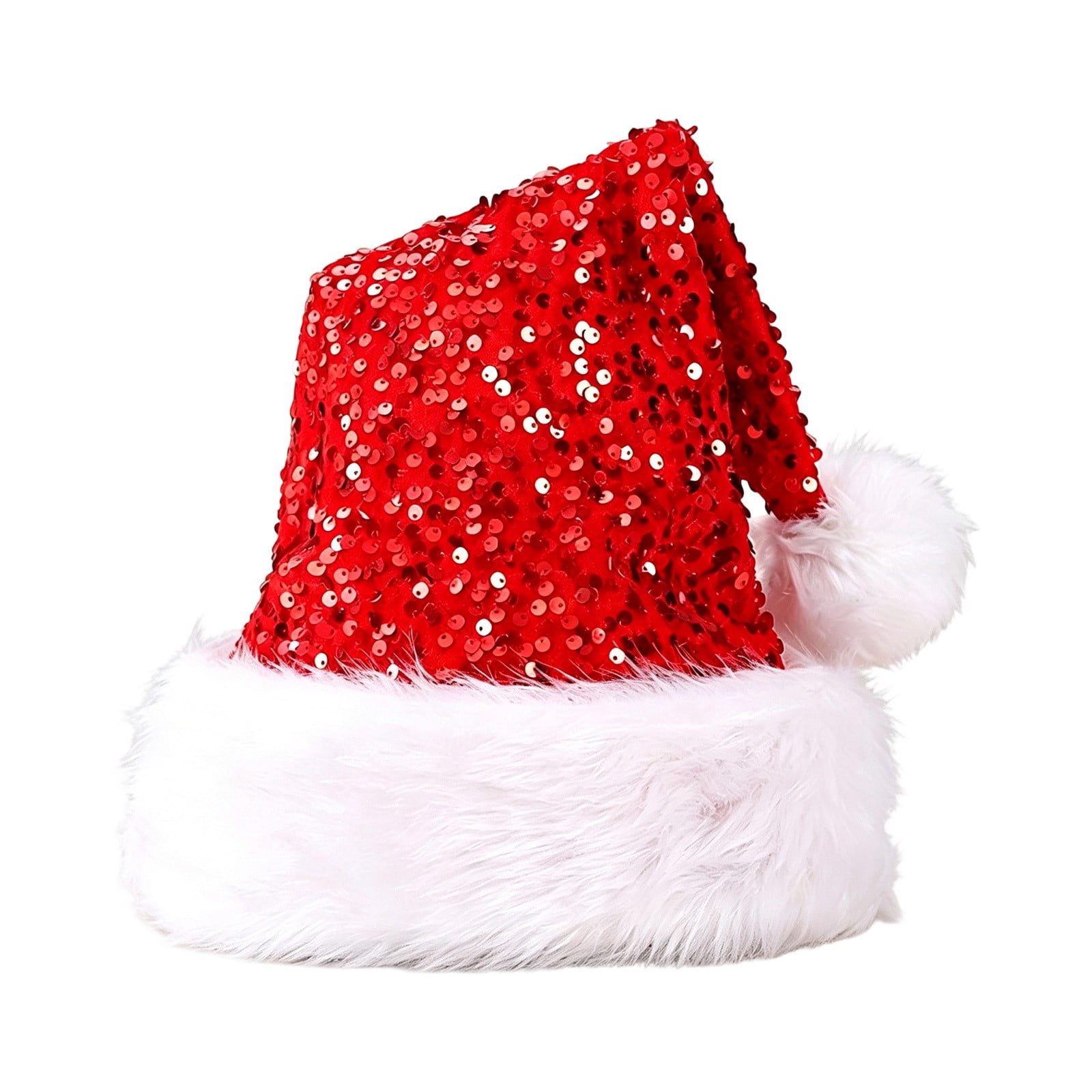 General Flash Accessory bldnkj Red Sequin Santa Hat, Cloth Christmas Party Costume Accessory ...