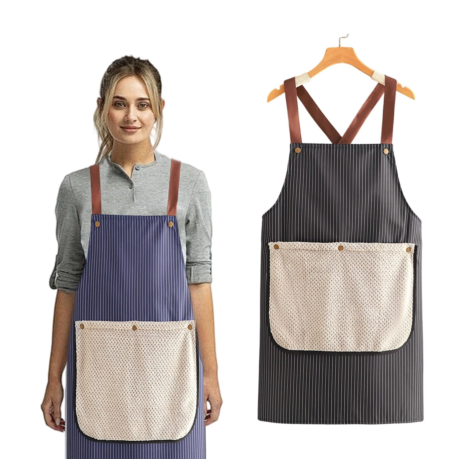 blending aprons Essentials Aprons For Women With Pockets Removable ...