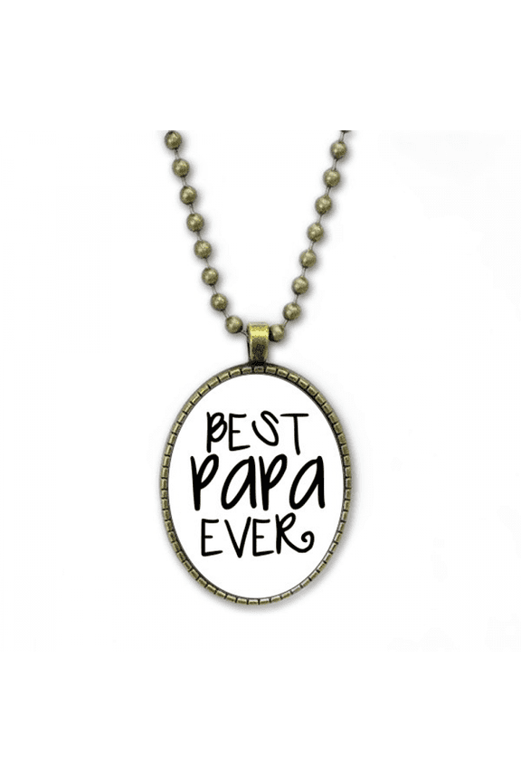 bless father best papa ever words necklace vintage chain bead pendant jewelry collection
