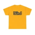 thumbnail image 1 of blind skateboards Vintage Logo v2 Yellow Rocco Retro Classic Skate TShirt Print - Gold / XL, 1 of 5